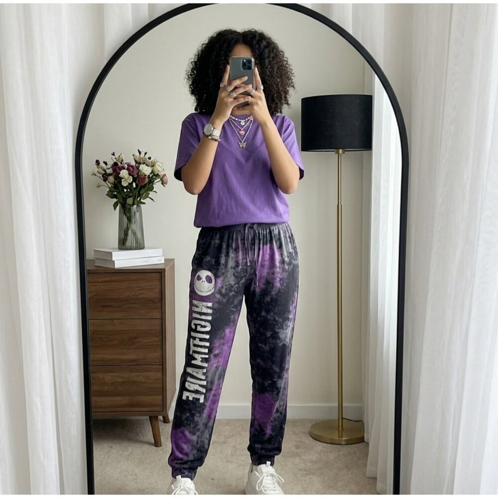 Disney Nightmare Before Christmas Tie Dye Sweatpants Jack Skellington Large